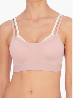 NWT Natori Gravity Contour Underwire Sports Bra rose pink white